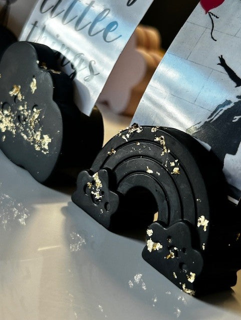 YUKI en TRIO 'Nuage, fleur et arc-en-ciel' - Porte-photo l Porte-cartes ``Éclats d'or``