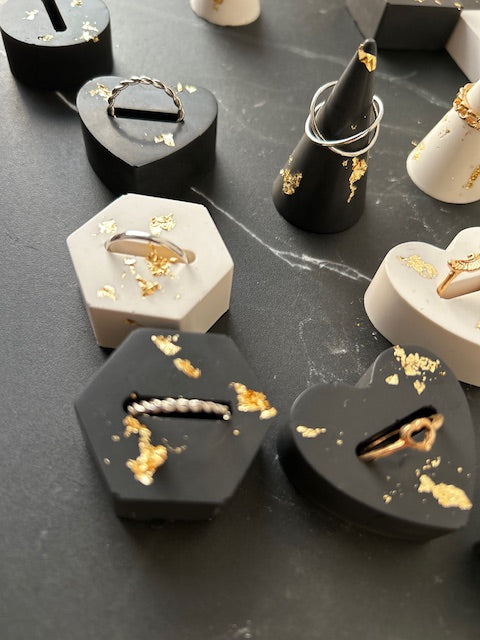 TALA - Porte bagues Hexagonal ``Éclats d'or ``